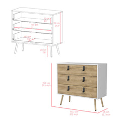 Dresser Magness, Bedroom, White / Macadamia