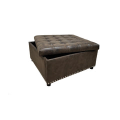 Tufted Storage Ottoman with Studs