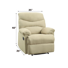 Valhalla Beige Microfiber Motion Recliner
