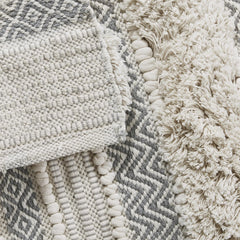 Aegisthus Texture Stripe Bath Rug Grey 20x32"