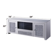 Infinity Mirrored & Faux Diamonds TV Stand (Assembled)