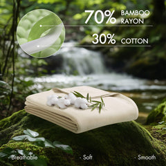 1-Piece Full/Queen Rayon Blanket, Ivory