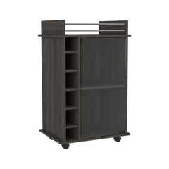 Bar Cart Baltimore, Six Wine Cubbies, Carbon Espresso Finish