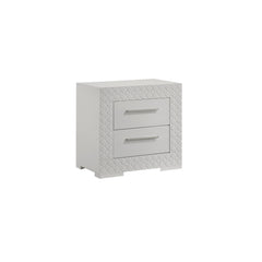 Galaxy Modern Style 2-Drawer Night stand Made with Wood in White