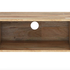 Nova 68 inch Wide Solid Mango Wood TV Stand in Natural For TVs up to 75 inches