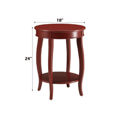 Elysium Red Finish Accent Table
