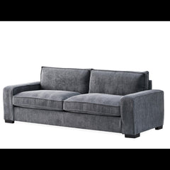 Odysseus Corduroy Sofa with Sleek Design, Spacious and Comfortable 3 Seater Couch for Modern Living Room, Ideal for Entertainment and Cozy Moments, Large, Grey