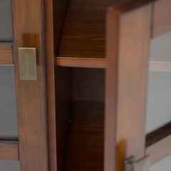 Demeter 38 inch Wide Solid Wood Medium Storage Cabinet in Russet Brown