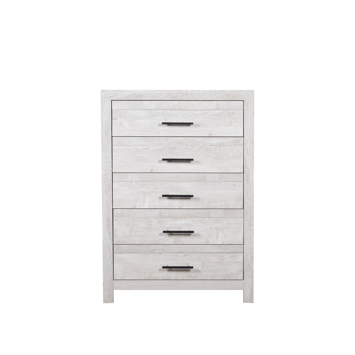 Modern Style 5-Drawer Chest Made with Wood in Natural Rustic