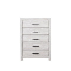 Modern Style 5-Drawer Chest Made with Wood in Natural Rustic