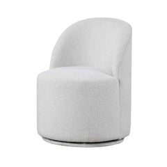 Contemporary Style 1pc Dining Swivel Chair 360 Rotate White Finish Dining Room