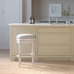 Story Wood Backless Bar-Height Swivel Barstool, 1PC