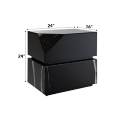 Aeneas Black Mirrored Finish End Table