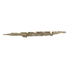 Mirage 25 Inch Metal Wall Hanging Decor, Monstera Leaf, Bright Gold Finish