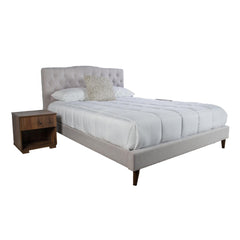Queen Upholstered Bed With 2 Nightstands