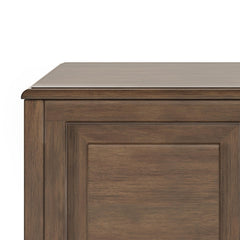 Celestia 51 inch Wide Solid Wood Storage Bench Trunk in Natural Aged Brown