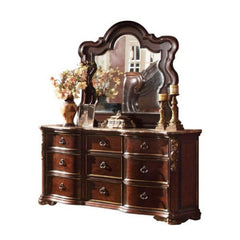 Jason Traditional Queen 4pc Bedroom set made with wood in Dark Walnut
