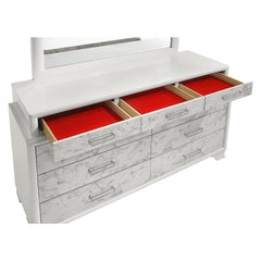 Hector Modern Style Dresser Made with wood in White(Includes Dresser Only)