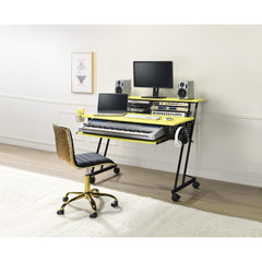 Halo Yellow & Black Finish Music Recording Studio Desk