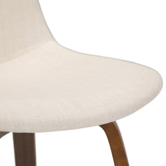 Aura 28 inch Seat Height Bentwood Counter/Bar Height Stool in Natural Linen Look Fabric (Set of 2)