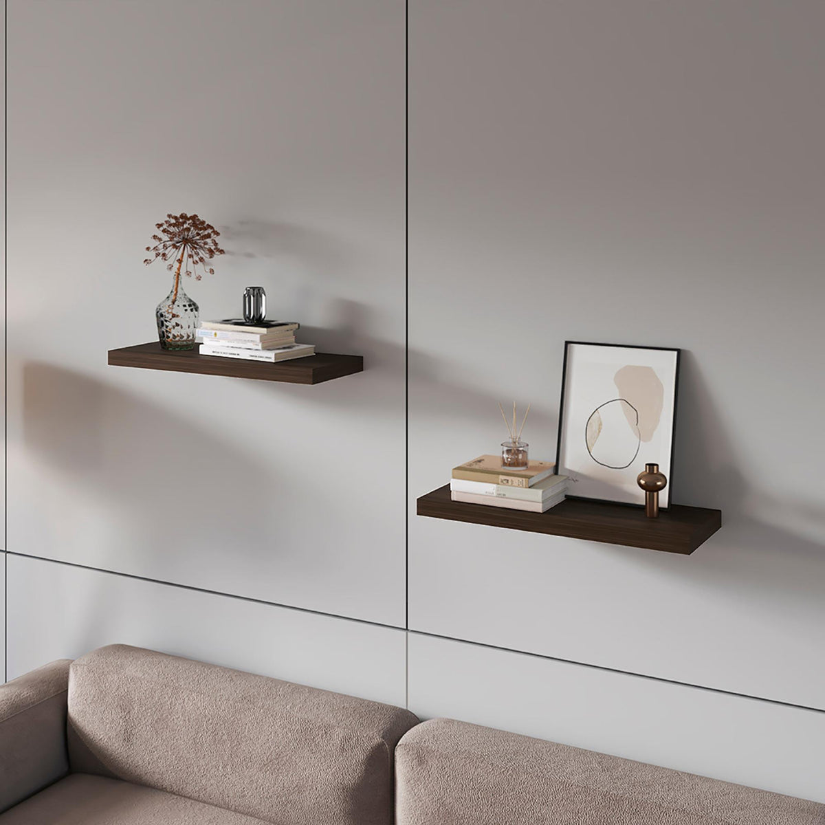 Dark Walnut Floating Shelf
