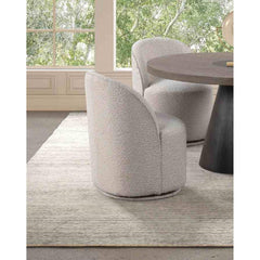 Contemporary Style 1pc Dining Swivel Chair 360 Rotate Light Gray Finish Dining Room