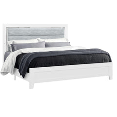SUMMIT WHITE QUEEN BED WITH LED