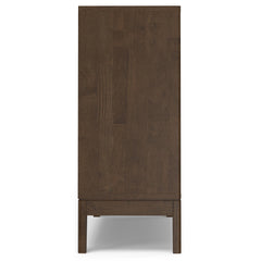 Hephaestus 40 inch Wide Solid Wood Entryway Storage Cabinet in Walnut Brown