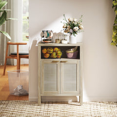 Sideboard Buffet Cabinet with Storage, Modern Accent Cabinet with Adjustable Shelf, Coffee Bar Cabinet, Natural