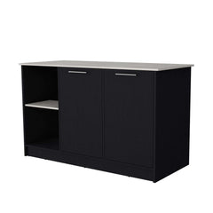 Wenge and Onyx Double Door Cabinets Kitchen Island