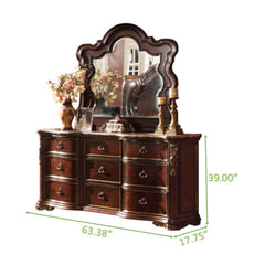 Traditional style Dresser made with wood in Dark Walnut
