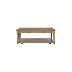 Genesis Colored Cocktail Table With Two Storage Drawers and Casters