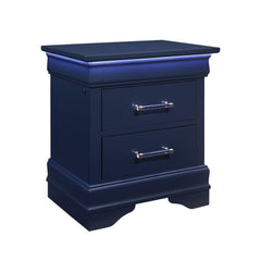 SHOWCASE BLUE NIGHTSTAND WITH LED