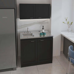 2-piece Rectangle Cabinet Set Wenge