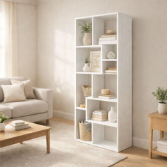Iphigenia Display Shelf & Bookcase, 5-Tier, White