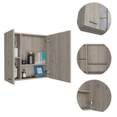 Aria Mirror Medicine Cabinet, With Four Internal Shelves, Double Door, Minimalist Bathroom Storage