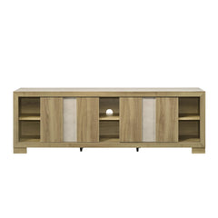 1pc Entertainment Console Rustic Charm Driftwood Wood Finish Open Shelf Living Room Furniture