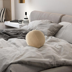 Story 12" Round Sphere Accent Ball Throw Pillow, Fawn Brown Performance Velvet