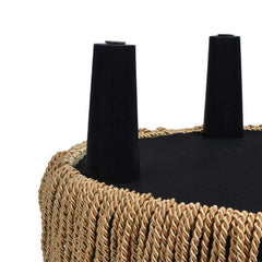 Planet 24" Round Upholstered Accent Ottoman, Olive Green Performance Velvet