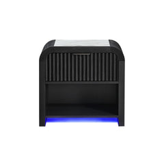 Legend Black and White Nightstand