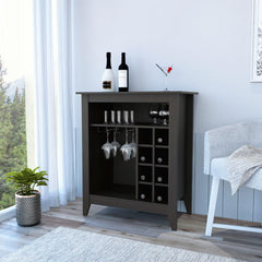 CASSANDRA E-SHOP Mojito Bar Cabinet, One Open Drawer, One Open Shelf, Black