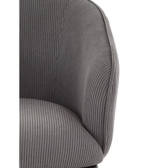 Modern Corduroy Accent Chair, Upholstered Armchair with Metal Legs, Mid-Century Barrel Chair for Living Room Bedroom, Easy Assembly