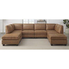 Faux Leather Modular Sectional