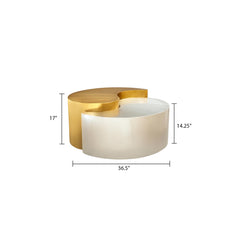 SUMMIT YANG Modern & Contemporary Style Coffee Table Made with Metal Frame in Gold & Silver
