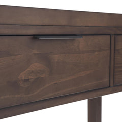 Tale Solid Wood Wide Console Table in Warm Walnut Brown