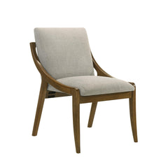 Venus Gray Chenille & Vintage Oak Side Chair (Set of 2)
