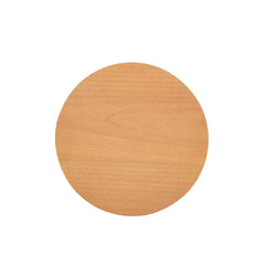 Lyric 18" Round Cane Rattan Storage Side Table, Natural Brown Oak Wood