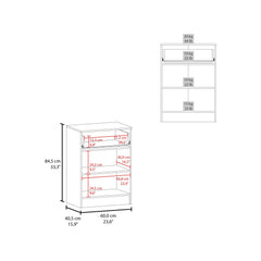 Andromache Multistorage Pantry Cabinet, One Drawer, Two Interior Shelves Black Wengue