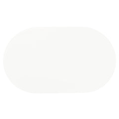 White and Chrome Oval Dining Table