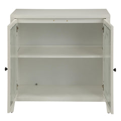 White Console Table with 2 Doors
